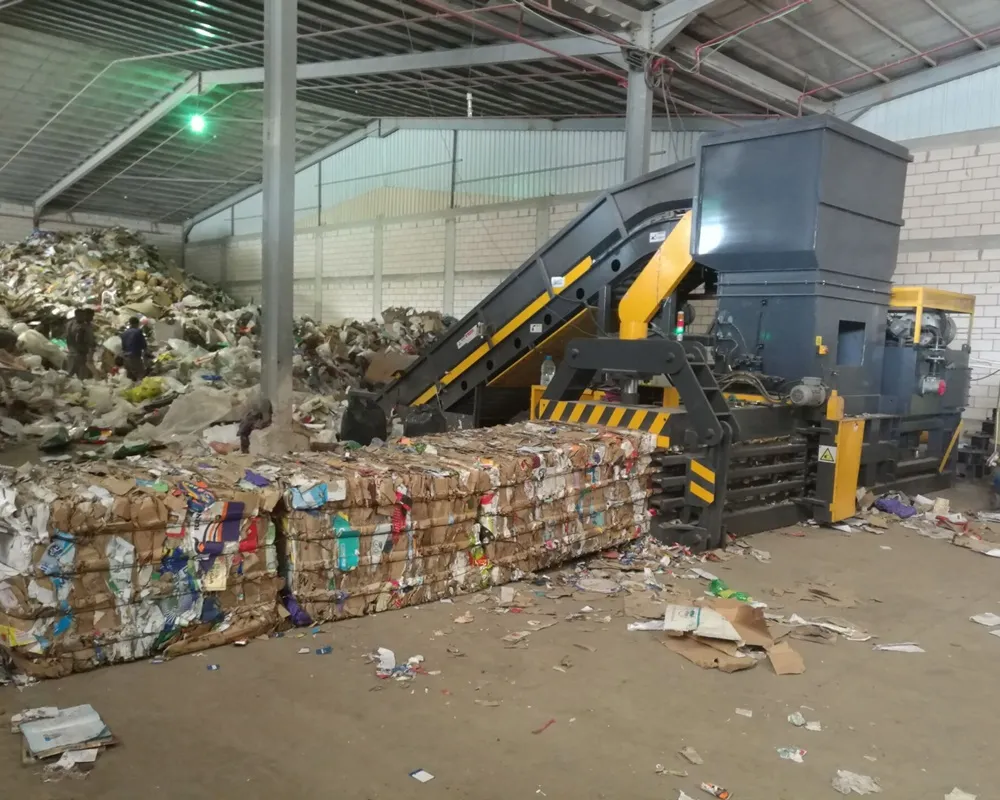 Channel baler